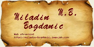 Miladin Bogdanić vizit kartica
